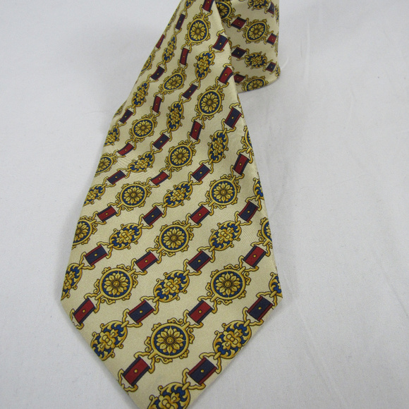 Fendi Other - Fendi 100% Silk Itlay Neck Tie Cream Maroon Blue